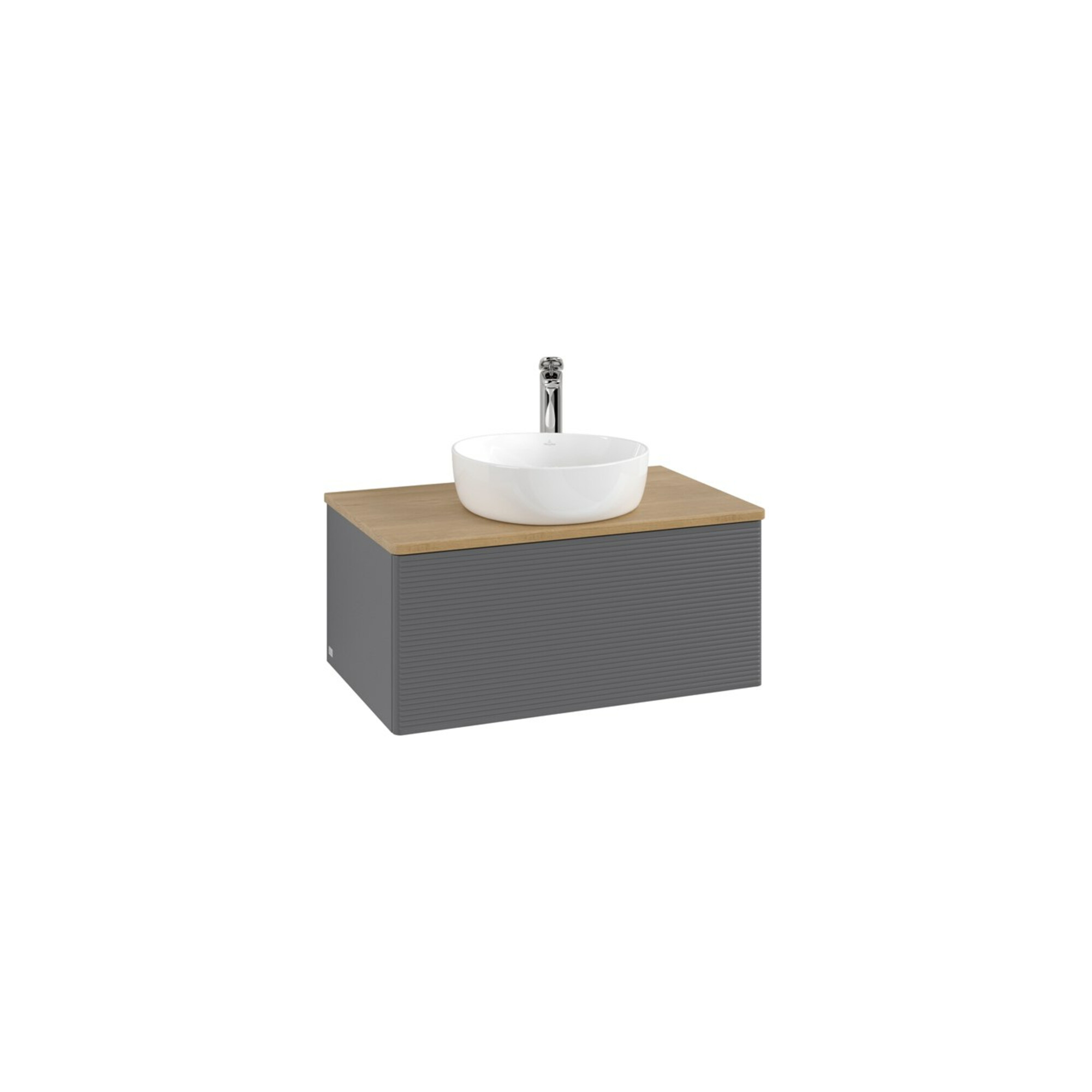 V&B Waschtischunterschrank mit Frontstruktur -Beleuchtung Antao 80x36x50cm, HL, WBP hon. Oa, A m Lac ; Villeroy & Boch