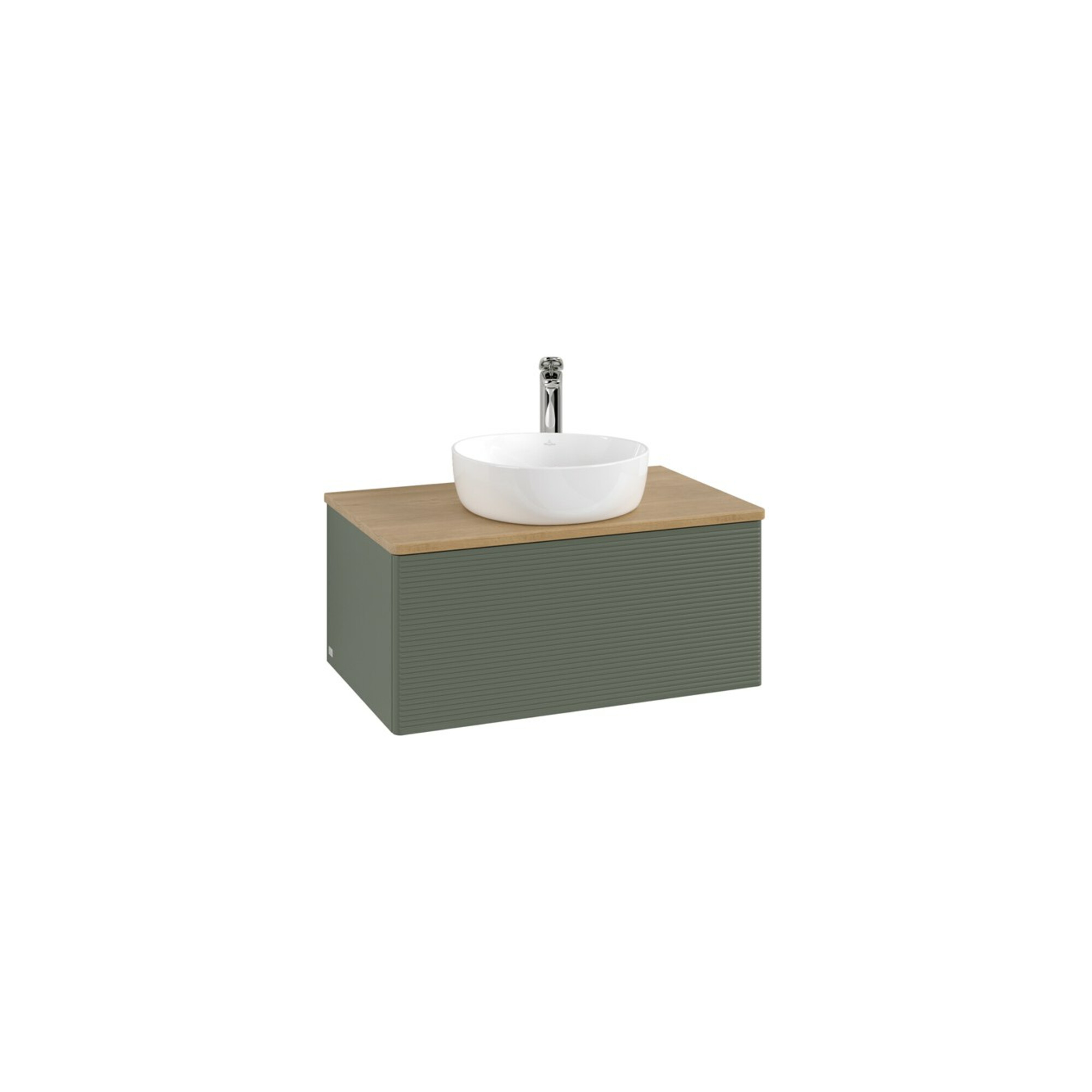 V&B Waschtischunterschrank mit Frontstruktur -Beleuchtung Antao 80x36x50cm, HL, WBP hon. Oa, le g. m Lac ; Villeroy & Boch