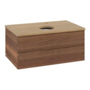 V&B Waschtischunterschrank mit Frontstruktur -Beleuchtung Antao 80x36x50cm, HL, WBP hon. Oa, w. wal-3