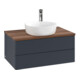 V&B Waschtischunterschrank mit Frontstruktur -Beleuchtung Antao 80x36x50cm, HL, WBP w. wal, md bl. m Lac-3