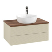 V&B Waschtischunterschrank mit Frontstruktur -Beleuchtung Antao 80x36x50cm, HL, WBP w. wal, si Gr m Lac-3