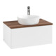 V&B Waschtischunterschrank mit Frontstruktur -Beleuchtung Antao 80x36x50cm, HL, WBP w. wal, wh. m Lac-4