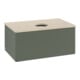 V&B Waschtischunterschrank mit Frontstruktur -Beleuchtung Antao 80x36x50cm, WBP botti., lea gre. m Lac-1