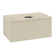 V&B Waschtischunterschrank mit Frontstruktur -Beleuchtung Antao 80x36x50cm, WBP botti., si Gr m Lac