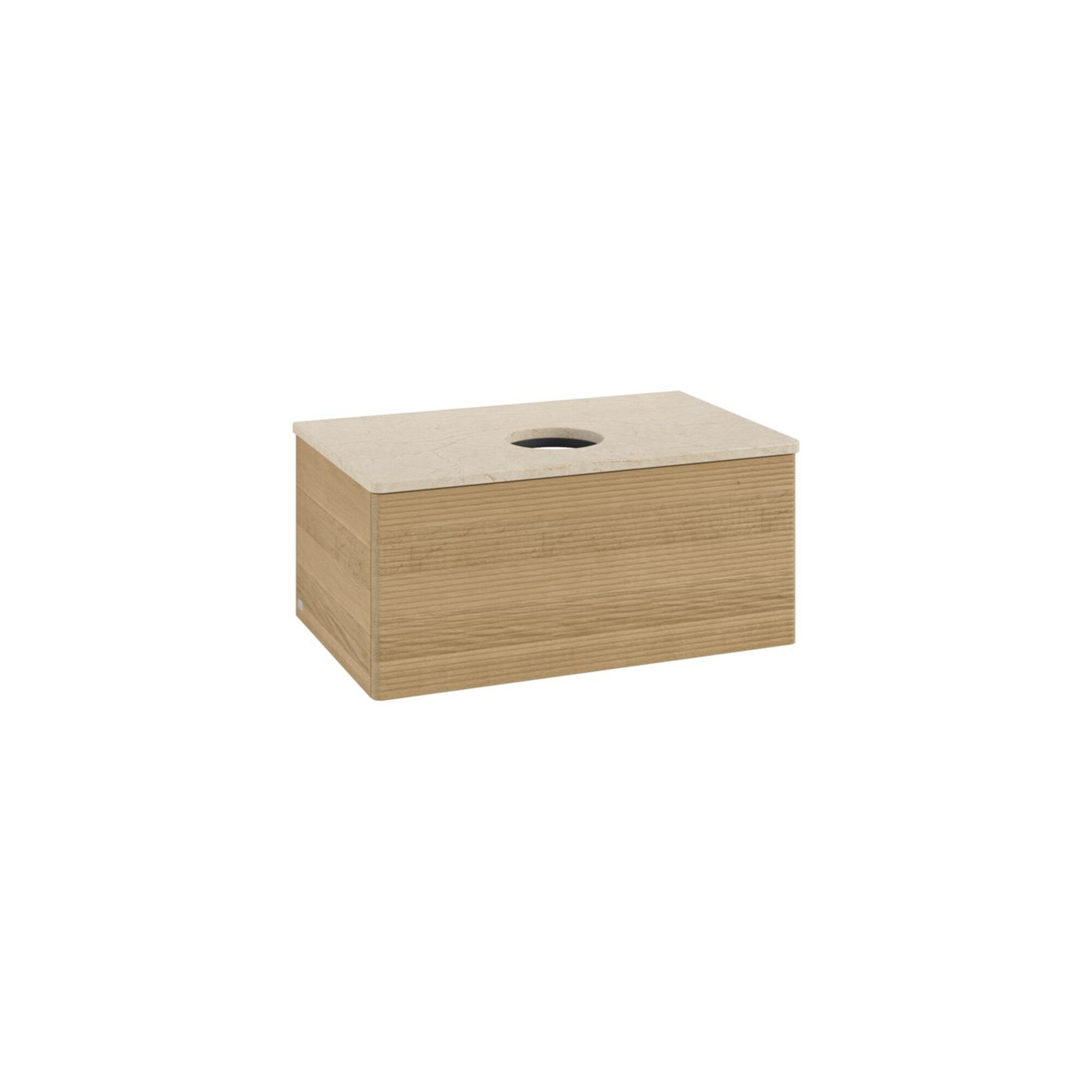 V&B Waschtischunterschrank mit Frontstruktur -Beleuchtung Antao 80x36x50cm, WBP-farbe botti., honey oak ; Villeroy & Boch
