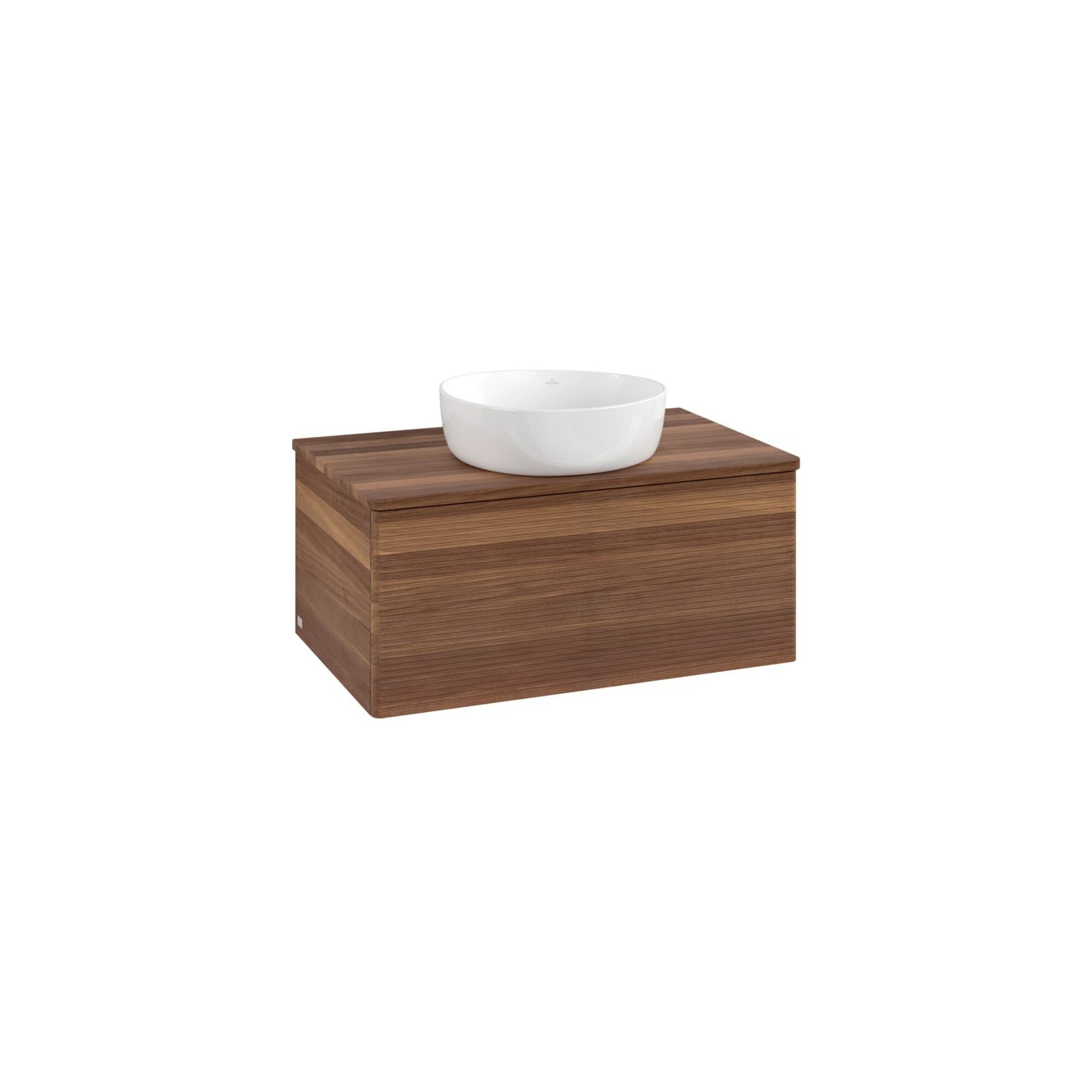 V&B Waschtischunterschrank mit Frontstruktur -Beleuchtung Antao 80x36x50cm, WBP-farbe w. wal, w. walnut ; Villeroy & Boch