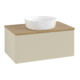V&B Waschtischunterschrank mit Frontstruktur -Beleuchtung Antao 80x36x50cm, WBP hon. Oa, si Gr m Lac-1
