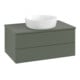 V&B Waschtischunterschrank mit Frontstruktur -Beleuchtung Antao 80x36x50cm, WBP Lac, lea gre. m Lac-1