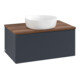 V&B Waschtischunterschrank mit Frontstruktur -Beleuchtung Antao 80x36x50cm, WBP w. wal, md bl. m Lac-1