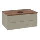 V&B Waschtischunterschrank mit Frontstruktur -Beleuchtung Antao 80x36x50cm, WBP w. wal, st. Gr m Lac-3