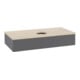 V&B Waschtischunterschrank mit Frontstruktur, mit Beleuchtung Antao 100x19x50cm, WBP botti., Anthrac. m Lac-1