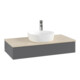 V&B Waschtischunterschrank mit Frontstruktur, mit Beleuchtung Antao 100x19x50cm, WBP botti., Anthrac. m Lac-1