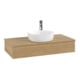 V&B Waschtischunterschrank mit Frontstruktur, mit Beleuchtung Antao 100x19x50cm, WBP-farbe hon. Oa, hon. oak-1