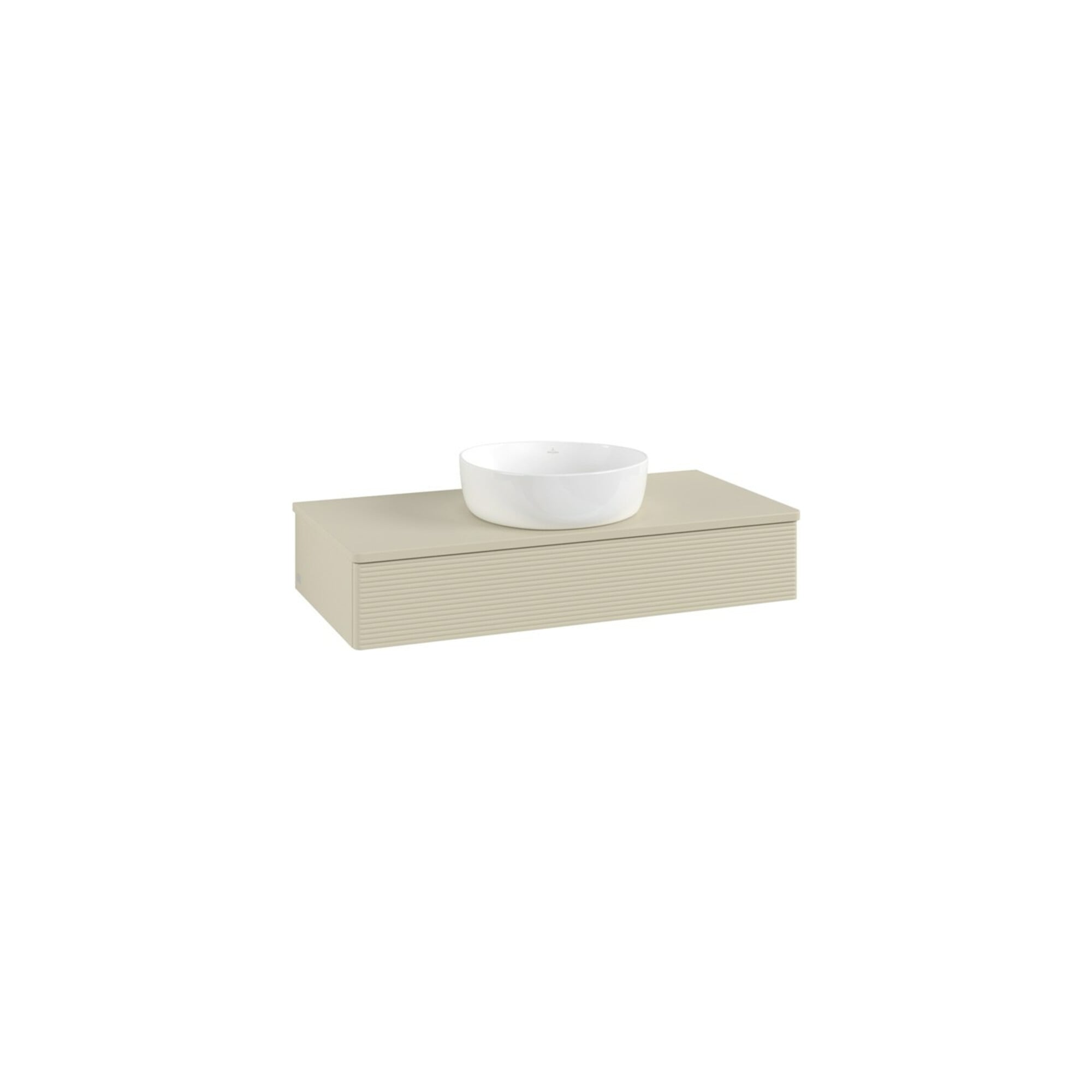 V&B Waschtischunterschrank mit Frontstruktur, mit Beleuchtung Antao 100x19x50cm, WBP-farbe Lac, si Gr m Lac ; Villeroy & Boch