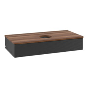 V&B Waschtischunterschrank mit Frontstruktur, mit Beleuchtung Antao 100x19x50cm, WBP-farbe w. wal, bla m Lac-3