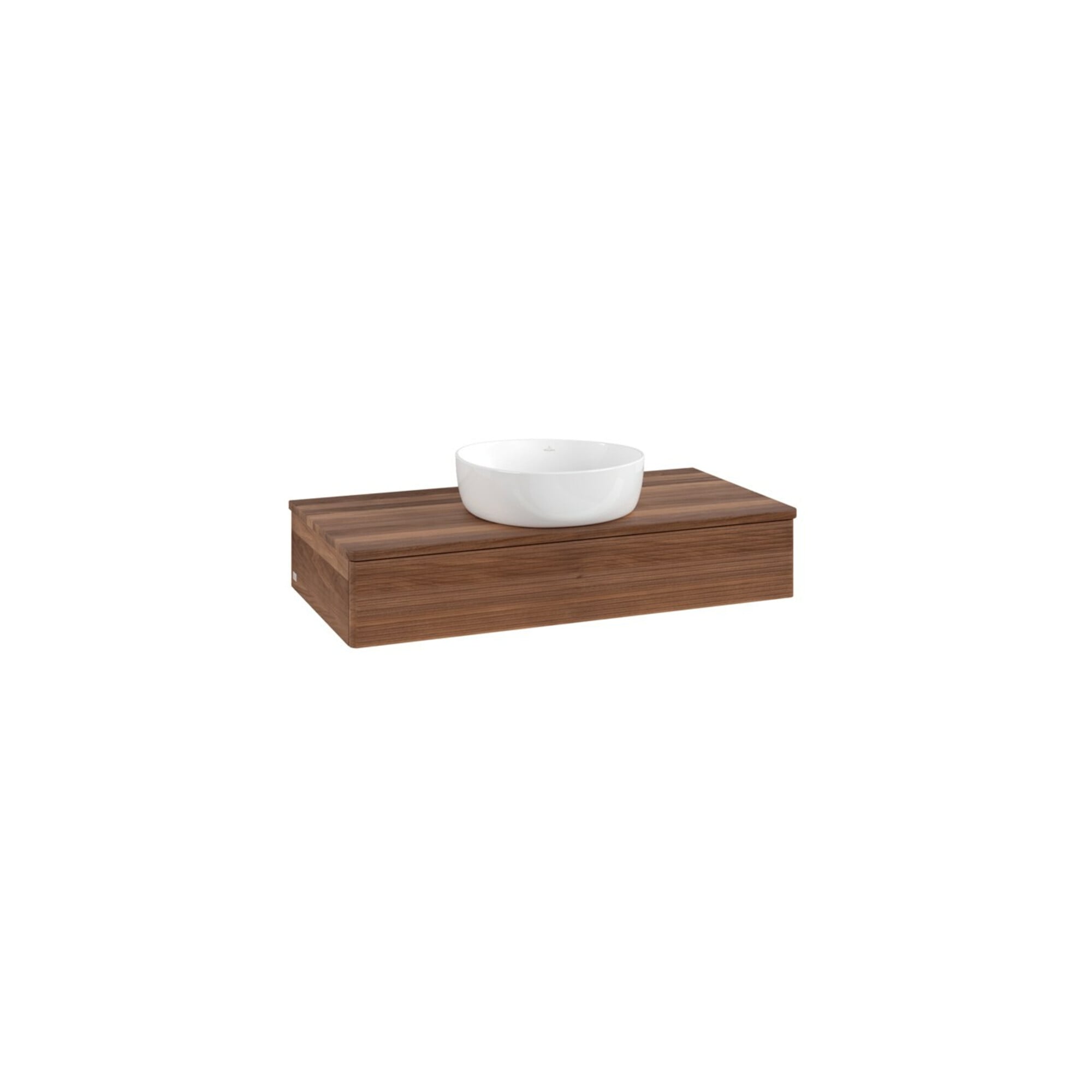V&B Waschtischunterschrank mit Frontstruktur, mit Beleuchtung Antao 100x19x50cm, WBP-farbe w. wal, w. walnut ; Villeroy & Boch