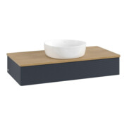 V&B Waschtischunterschrank mit Frontstruktur, mit Beleuchtung Antao 100x19x50cm, WBP hon. Oa, md bl. m Lac