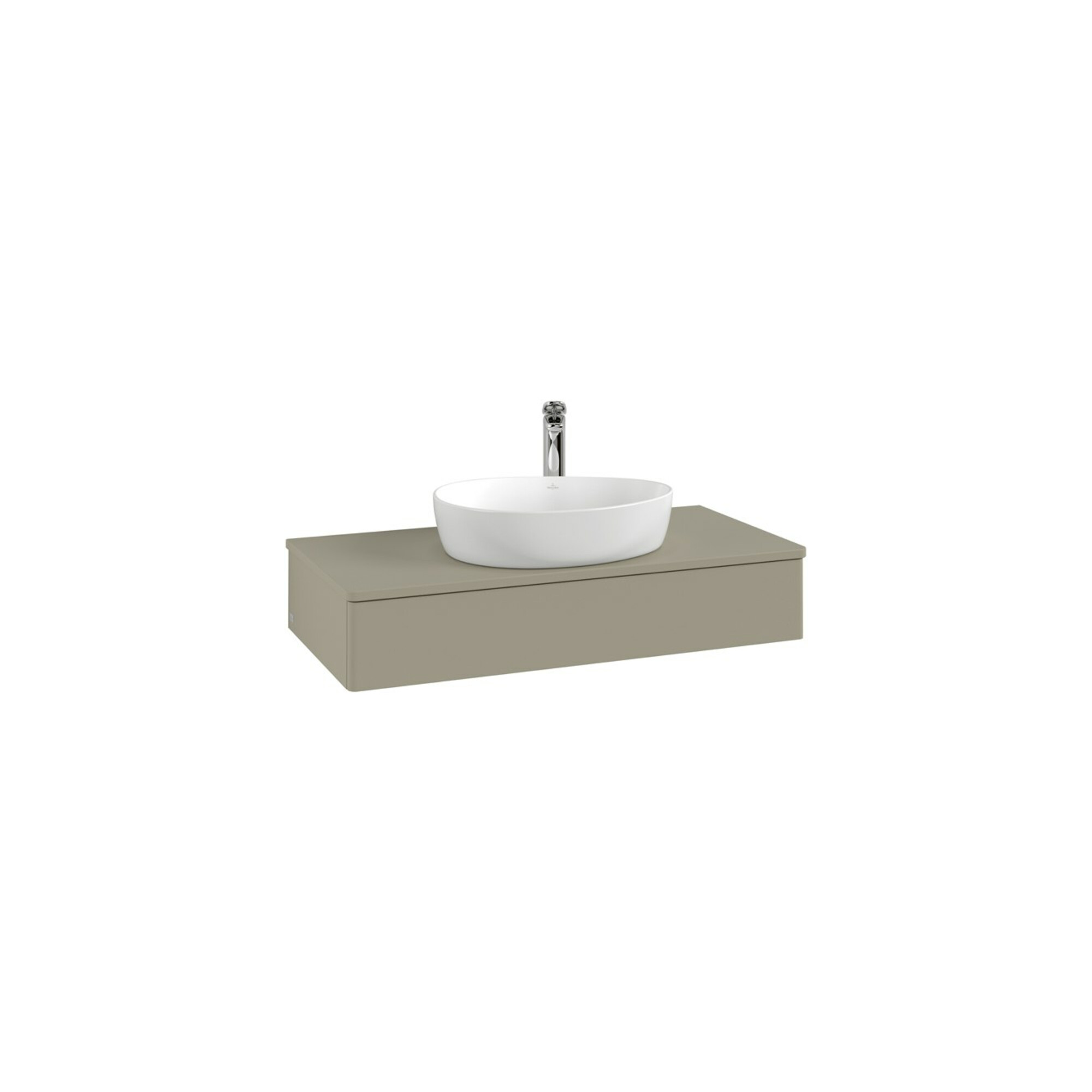 V&B Waschtischunterschrank mit Frontstruktur, mit Beleuchtung Antao 100x19x50cm, WBP Lac, Anthrac. m Lac ; Villeroy & Boch