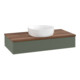 V&B Waschtischunterschrank mit Frontstruktur, mit Beleuchtung Antao 100x19x50cm, WBP w. wal, lea gre. m Lac-1