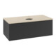 V&B Waschtischunterschrank mit Frontstruktur, mit Beleuchtung Antao 100x36x50cm, HL, WBP botti., bla m Lac-1