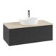 V&B Waschtischunterschrank mit Frontstruktur, mit Beleuchtung Antao 100x36x50cm, HL, WBP botti., bla m Lac-3