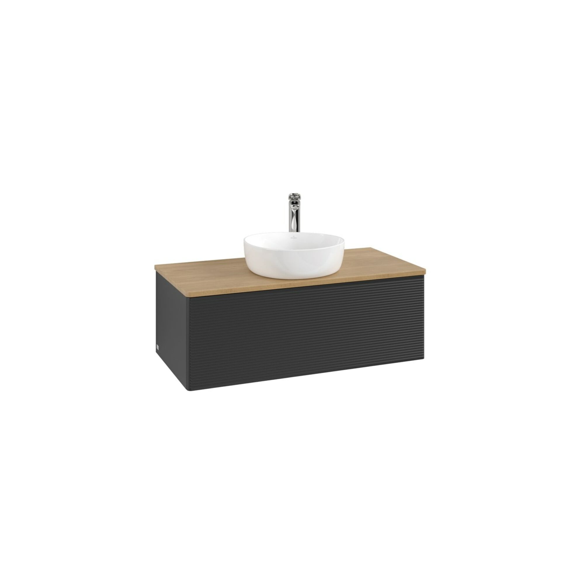 V&B Waschtischunterschrank mit Frontstruktur, mit Beleuchtung Antao 100x36x50cm, HL, WBP hon. Oa, bla m Lac ; Villeroy & Boch