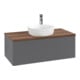 V&B Waschtischunterschrank mit Frontstruktur, mit Beleuchtung Antao 100x36x50cm, HL, WBP w wa, A m Lac-1