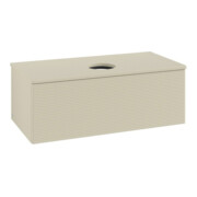 V&B Waschtischunterschrank mit Frontstruktur, mit Beleuchtung Antao 100x36x50cm, WBP-farbe Lac, si Gr m Lac