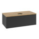 V&B Waschtischunterschrank mit Frontstruktur, mit Beleuchtung Antao 100x36x50cm, WBP hon. Oa, bla m Lac-3