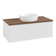 V&B Waschtischunterschrank mit Frontstruktur, mit Beleuchtung Antao 100x36x50cm, WBP w. wal, glo wh. Lac-3
