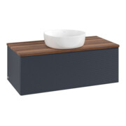 V&B Waschtischunterschrank mit Frontstruktur, mit Beleuchtung Antao 100x36x50cm, WBP w. wal, md bl. m Lac