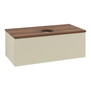 V&B Waschtischunterschrank mit Frontstruktur, mit Beleuchtung Antao 100x36x50cm, WBP w. wal, si Gr m Lac