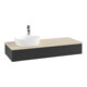 V&B Waschtischunterschrank mit Frontstruktur, mit Beleuchtung Antao 120x19x50cm, HL, WBP botti., bla m Lac-1