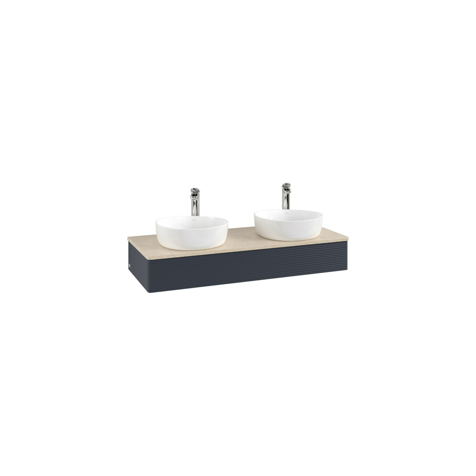 V&B Waschtischunterschrank mit Frontstruktur, mit Beleuchtung Antao 120x19x50cm, HL, WBP botti., md b m Lac ; Villeroy & Boch