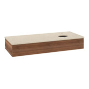 V&B Waschtischunterschrank mit Frontstruktur, mit Beleuchtung Antao 120x19x50cm, HL, WBP botti., w. wal