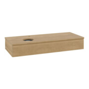 V&B Waschtischunterschrank mit Frontstruktur, mit Beleuchtung Antao 120x19x50cm, HL, WBP hon. Oa, hon. Oa