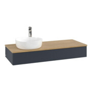 V&B Waschtischunterschrank mit Frontstruktur, mit Beleuchtung Antao 120x19x50cm, HL, WBP hon. Oa, md b m Lac