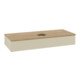 V&B Waschtischunterschrank mit Frontstruktur, mit Beleuchtung Antao 120x19x50cm, HL, WBP hon. Oa, si G m Lac-1