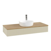 V&B Waschtischunterschrank mit Frontstruktur, mit Beleuchtung Antao 120x19x50cm, HL, WBP hon. Oa, si G m Lac-4