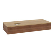 V&B Waschtischunterschrank mit Frontstruktur, mit Beleuchtung Antao 120x19x50cm, HL, WBP hon. Oa, w. wal