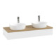 V&B Waschtischunterschrank mit Frontstruktur, mit Beleuchtung Antao 120x19x50cm, HL, WBP hon. Oa, wh. m Lac-1