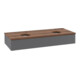 V&B Waschtischunterschrank mit Frontstruktur, mit Beleuchtung Antao 120x19x50cm, HL, WBP w wa, A m Lac-4