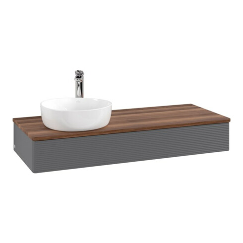 V&B Waschtischunterschrank mit Frontstruktur, mit Beleuchtung Antao 120x19x50cm, HL, WBP w wa, A m Lac