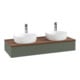 V&B Waschtischunterschrank mit Frontstruktur, mit Beleuchtung Antao 120x19x50cm, HL, WBP w wa, le gre. m Lac-1
