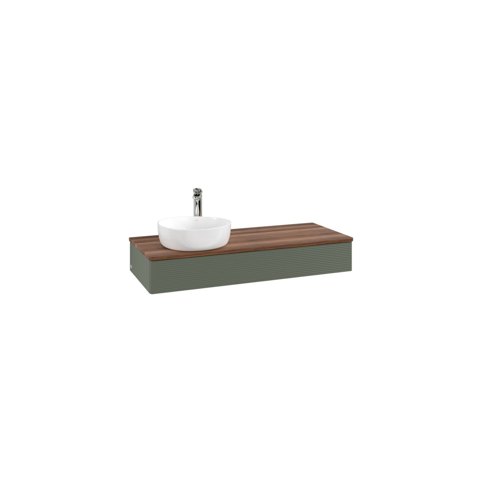 V&B Waschtischunterschrank mit Frontstruktur, mit Beleuchtung Antao 120x19x50cm, HL, WBP w wa, le gre. m Lac ; Villeroy & Boch