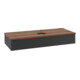 V&B Waschtischunterschrank mit Frontstruktur, mit Beleuchtung Antao 120x19x50cm, HL, WBP w. wal, bla m Lac-3