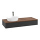 V&B Waschtischunterschrank mit Frontstruktur, mit Beleuchtung Antao 120x19x50cm, HL, WBP w. wal, bla m Lac-1
