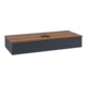 V&B Waschtischunterschrank mit Frontstruktur, mit Beleuchtung Antao 120x19x50cm, HL, WBP w wal, md bl. m Lac-1