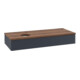 V&B Waschtischunterschrank mit Frontstruktur, mit Beleuchtung Antao 120x19x50cm, HL, WBP w wal, md bl. m Lac-1