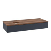 V&B Waschtischunterschrank mit Frontstruktur, mit Beleuchtung Antao 120x19x50cm, HL, WBP w wal, md bl. m Lac